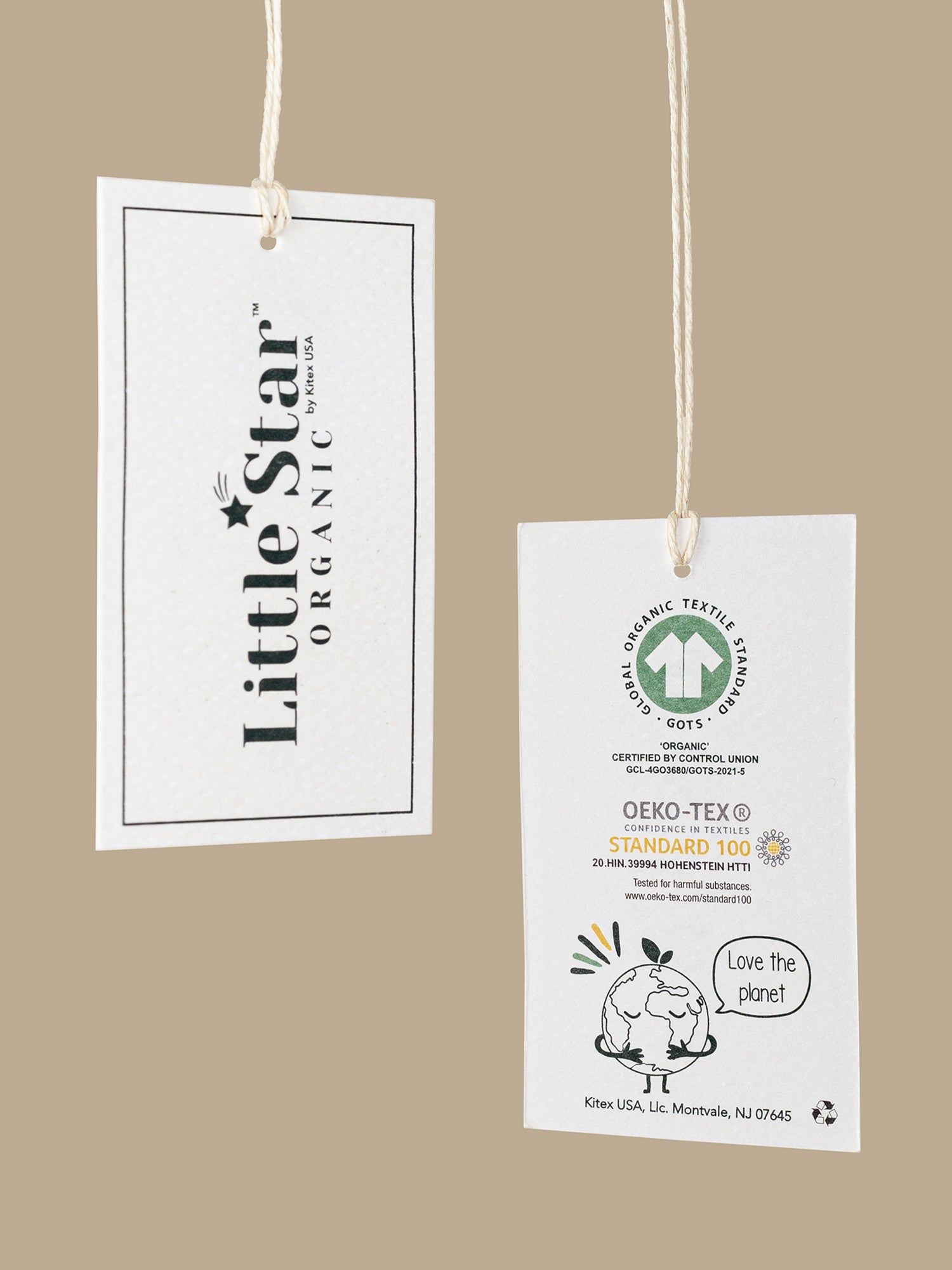 Little Star 100% Organic Cotton 2-Pack Baby Girl Pants