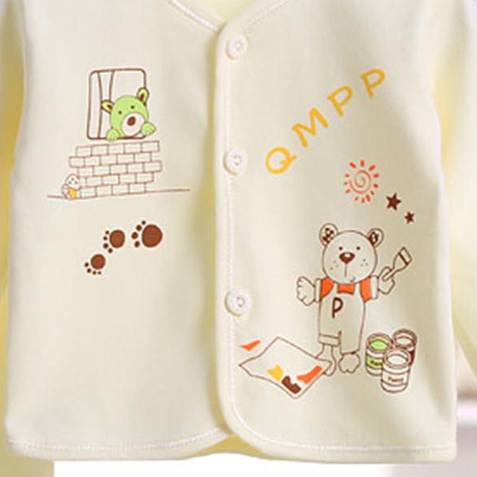 Caqnni Romper+Burp Cloth+Bib+Mittens+Shoes+Cap Set Breathable Healthy Fabric Tops for Baby Shose+Romper Baby Set 5PCS Boy Tops+Hat+Pants +Bib+Sock Gifts Set
