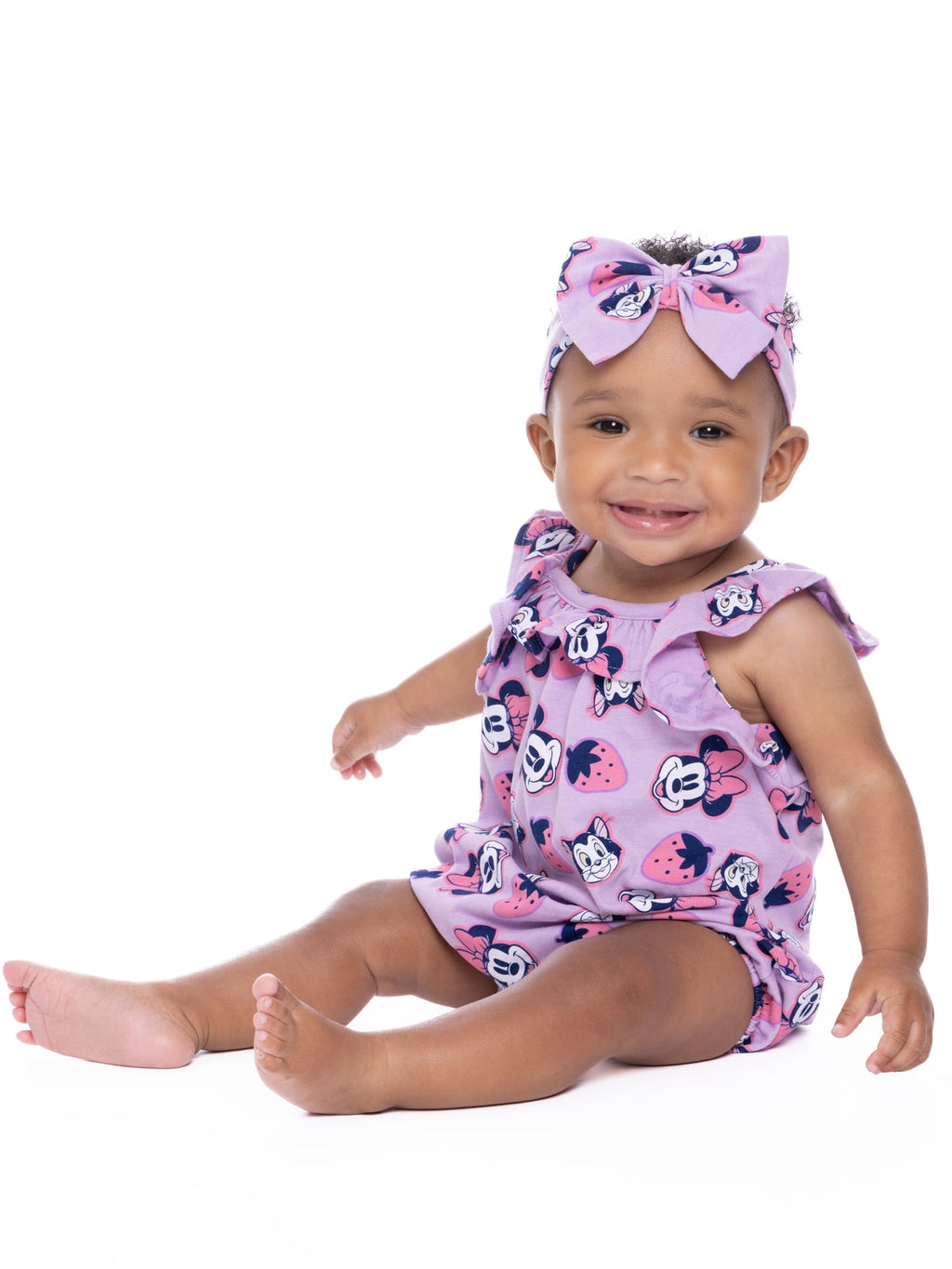 Minnie Mouse Baby Girls Romper Set, 2-Pack, Sizes 0-24 Months