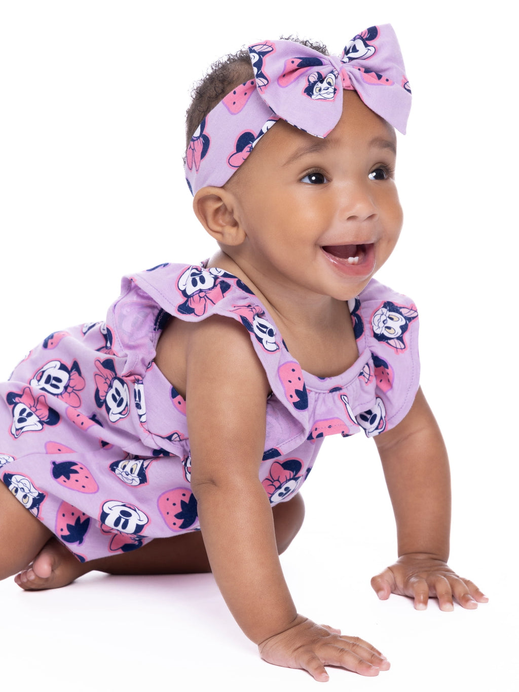 Minnie Mouse Baby Girls Romper Set, 2-Pack, Sizes 0-24 Months