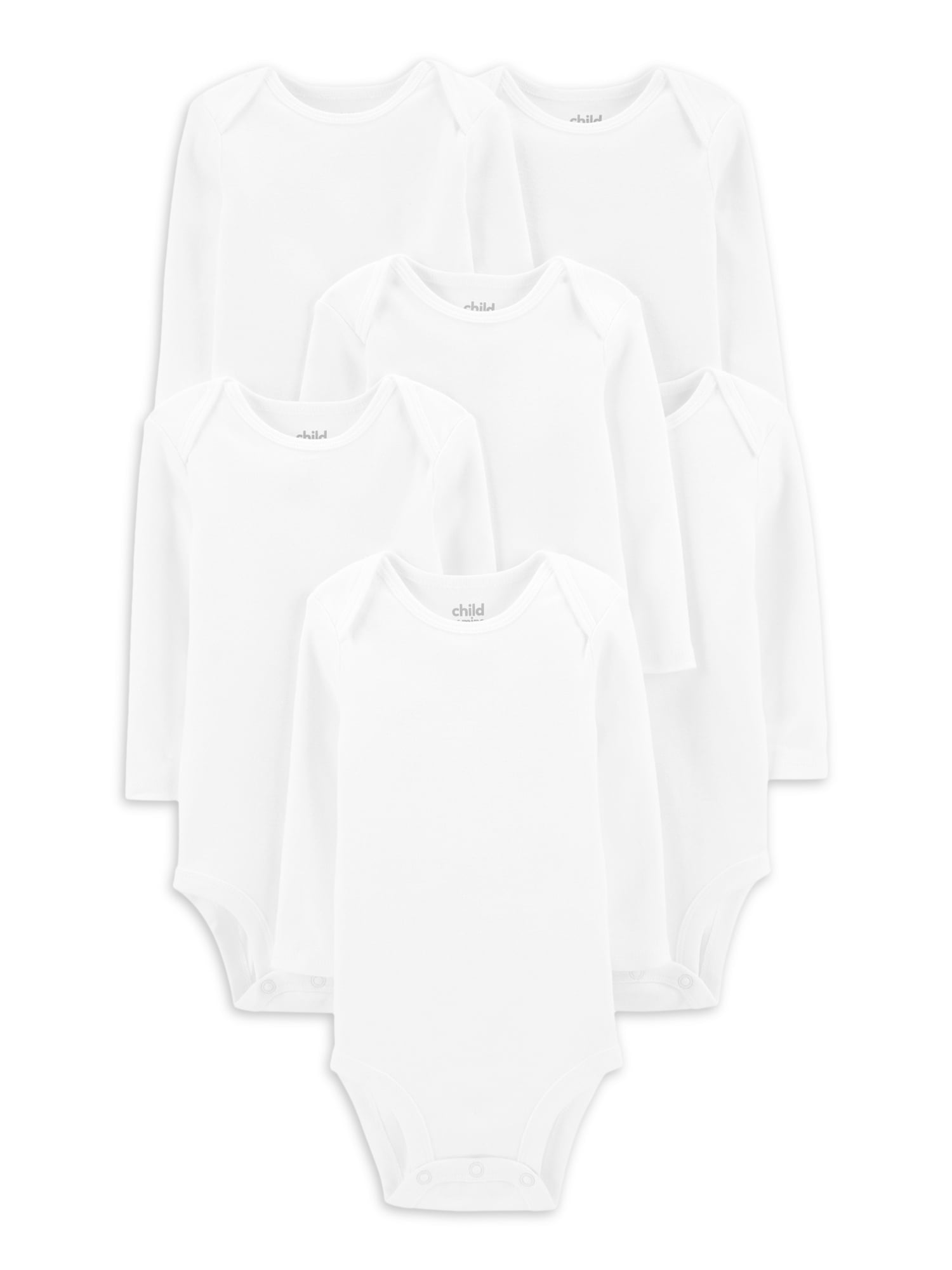 Carter's Child of Mine Baby Unisex Short Sleeve Bodysuits, 6-Pack, Sizes Preemie-24 Months