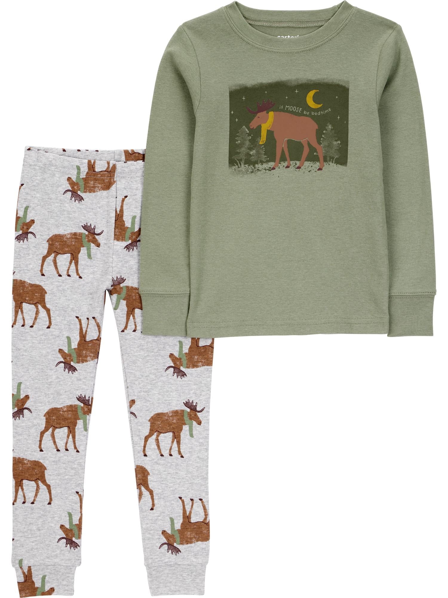 Carter's Child of Mine Toddler Boys or Girls Long Sleeve Top and Pants Pajama Set, 2-Piece, Sizes 12M-5T