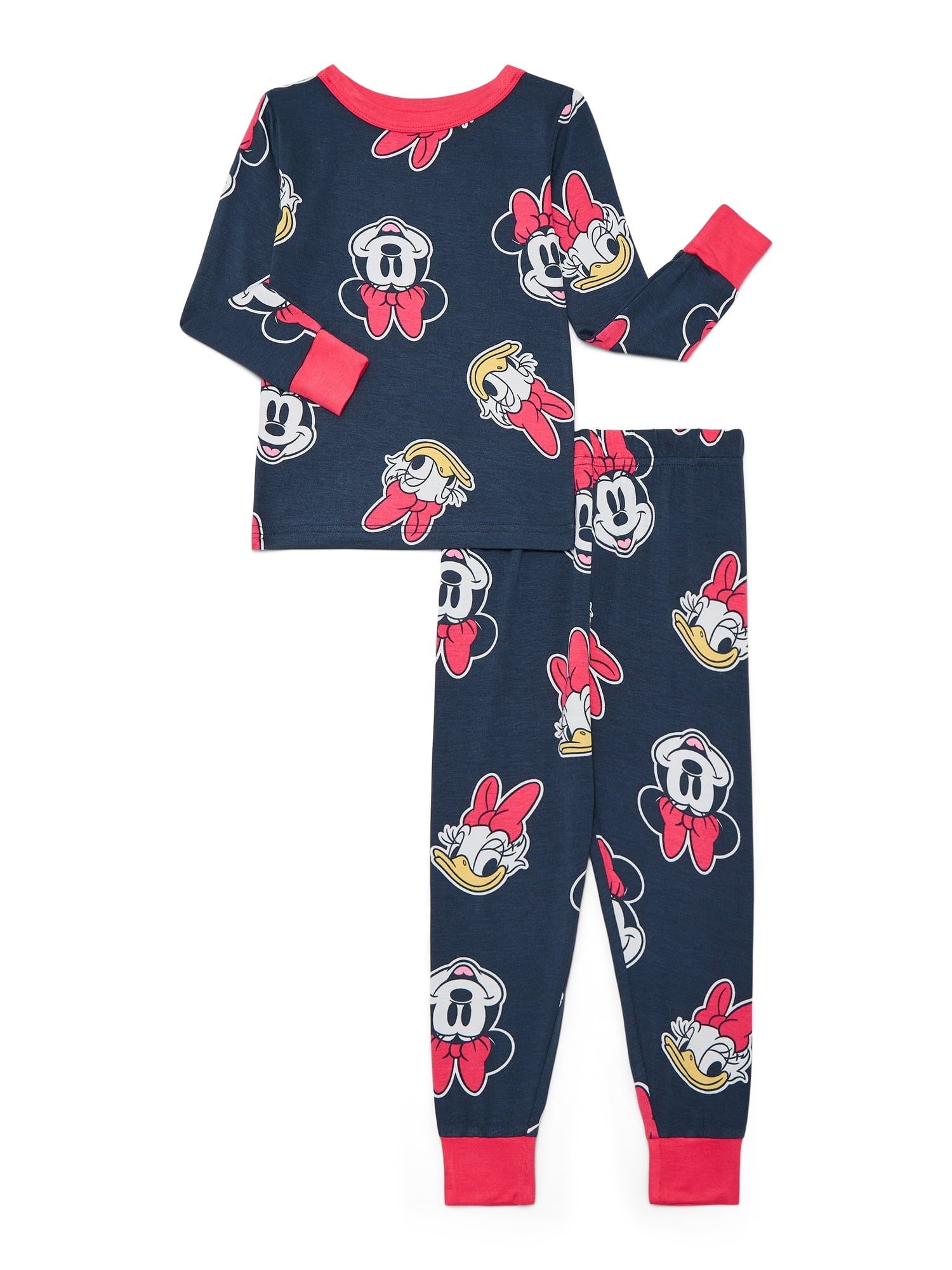 Disney Minnie Mouse Toddler Girls Long Sleeve Top and Pants Sleepwear Set, 2-Piece, Sizes 12M-5T