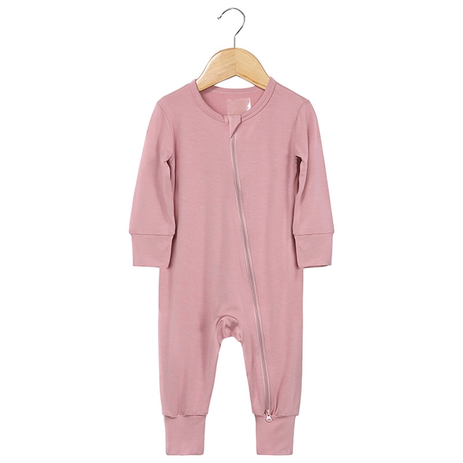 Footie Pajamas for Kids Baby Cotton Rompers Footed Pajamas Zipper Long Sleeve Sleeper Jumpsuit Baby Clothing 6-12 Months