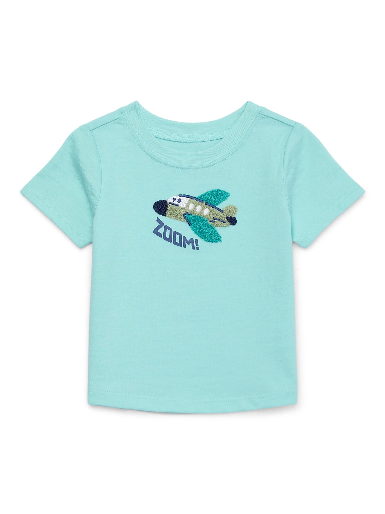 Garanimals Baby Boy Short Sleeve Brushed Jersey T-Shirt with Pocket, Sizes 0-24 Months