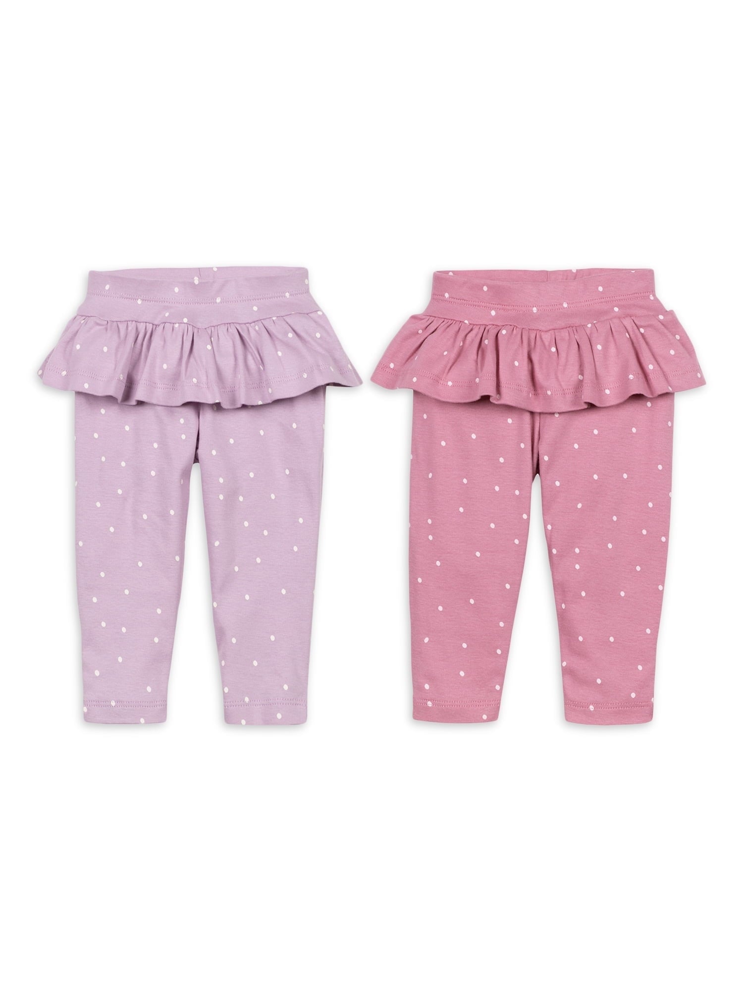 Little Star 100% Organic Cotton 2-Pack Baby Girl Pants