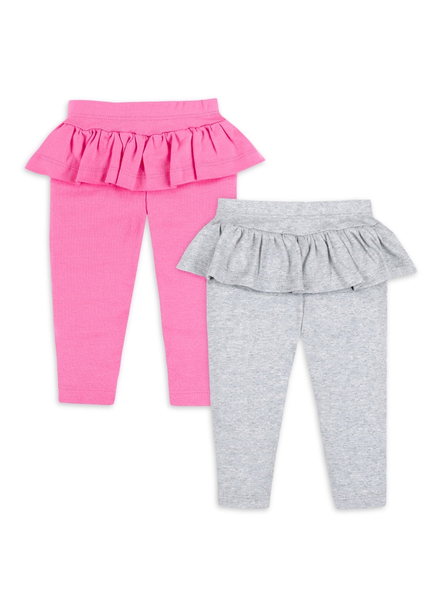 Little Star 100% Organic Cotton 2-Pack Baby Girl Pants