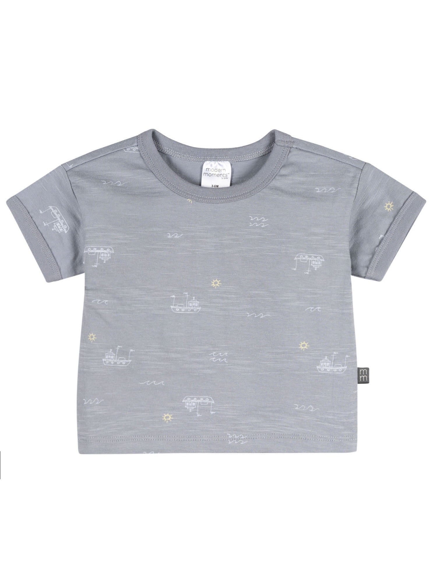 Modern Moment by Gerber Baby Boy Organic Short Sleeve Top, Sizes 0/3 Months - 24 Months