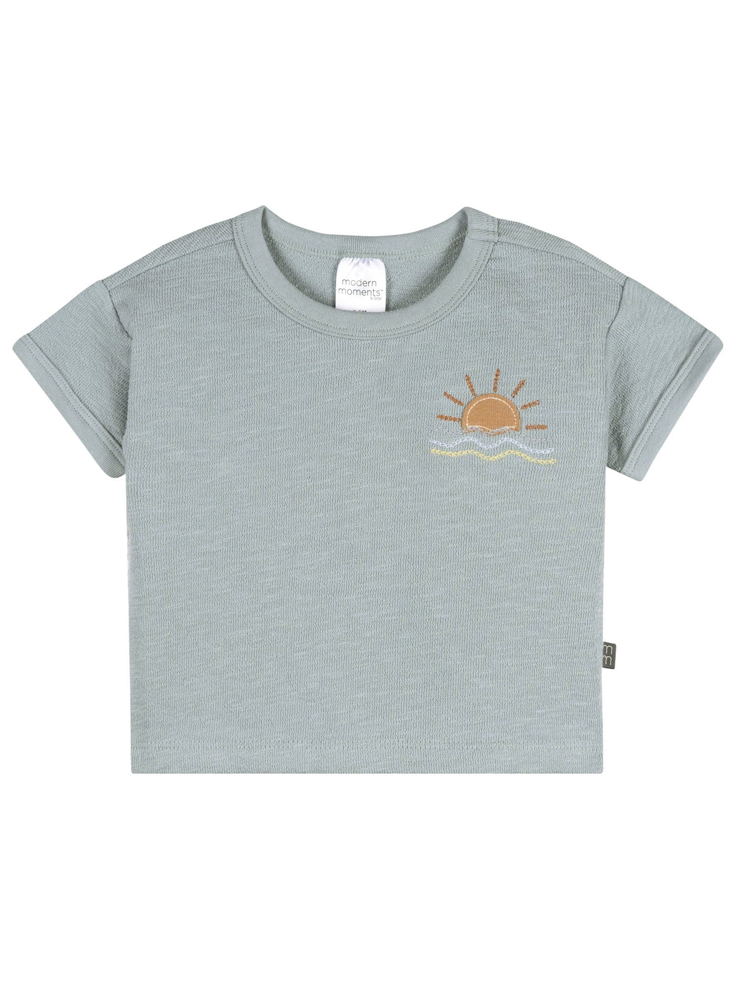 Modern Moment by Gerber Baby Boy Organic Short Sleeve Top, Sizes 0/3 Months - 24 Months