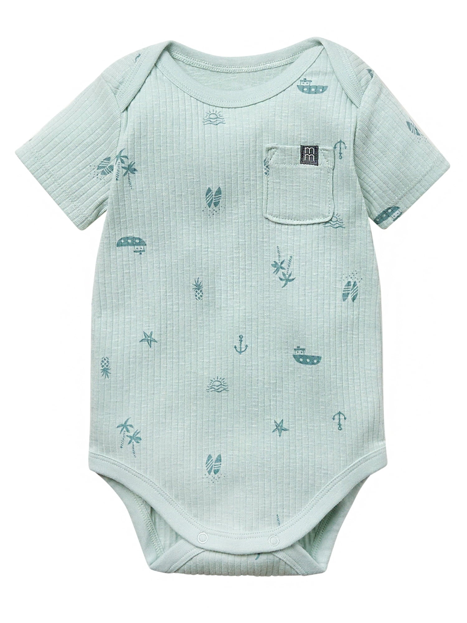 Modern Moments by Gerber Baby Neutral Organic Short Sleeve Bodysuit, Sizes 0/3 Months - 24 Months