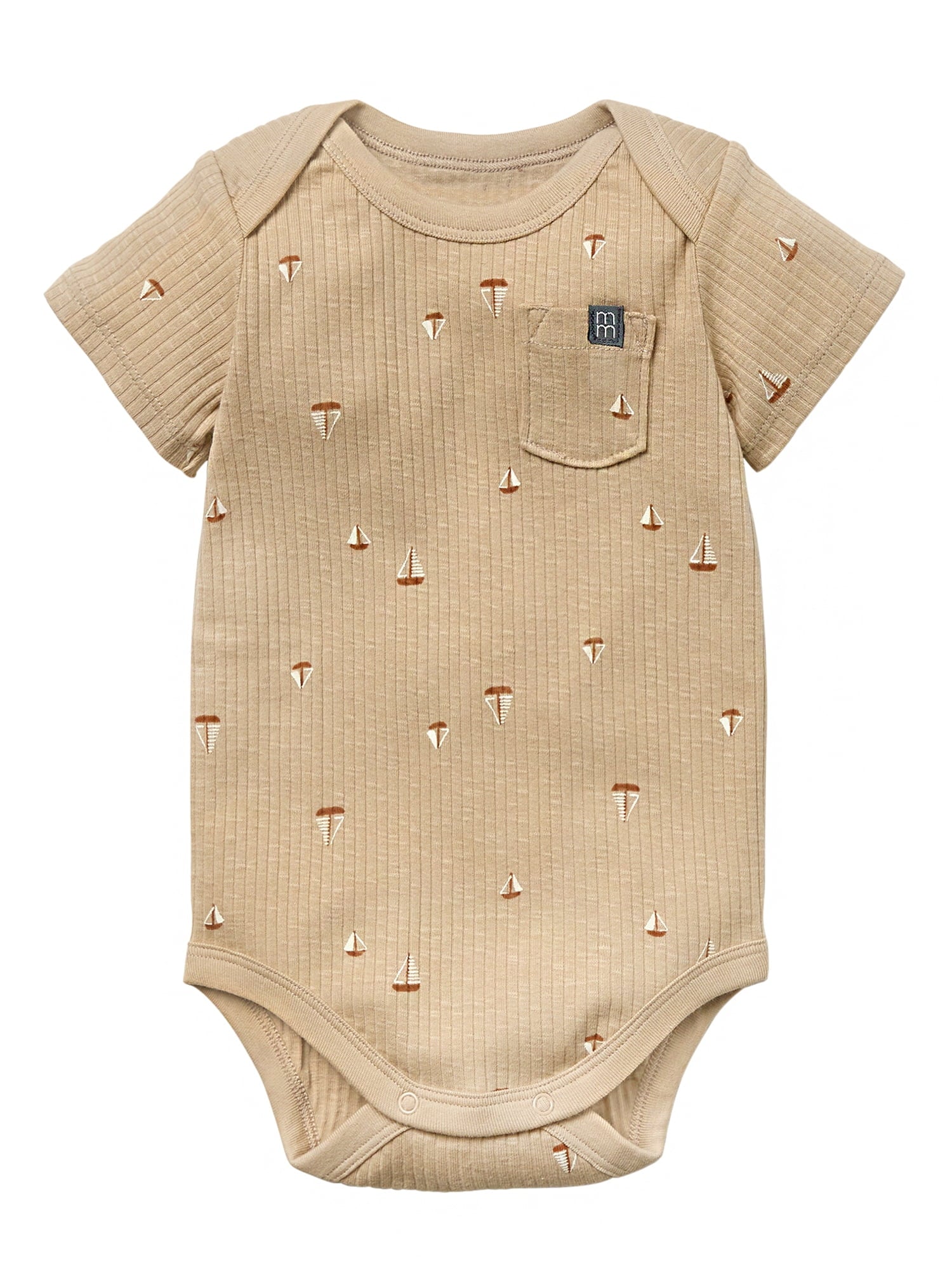 Modern Moments by Gerber Baby Neutral Organic Short Sleeve Bodysuit, Sizes 0/3 Months - 24 Months
