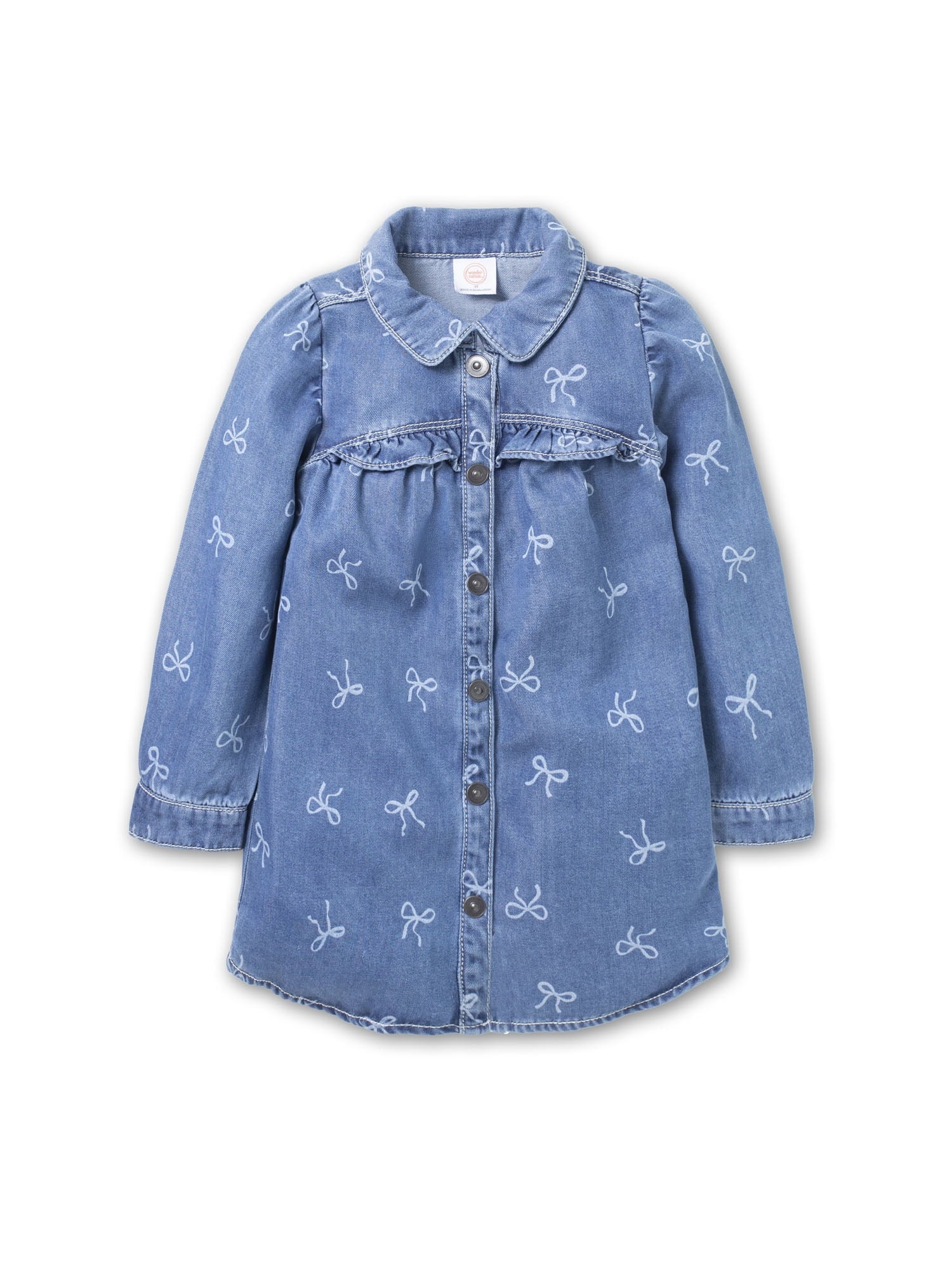 Wonder Nation Toddler Girl Denim Dress, Sizes 12 Months - 5T