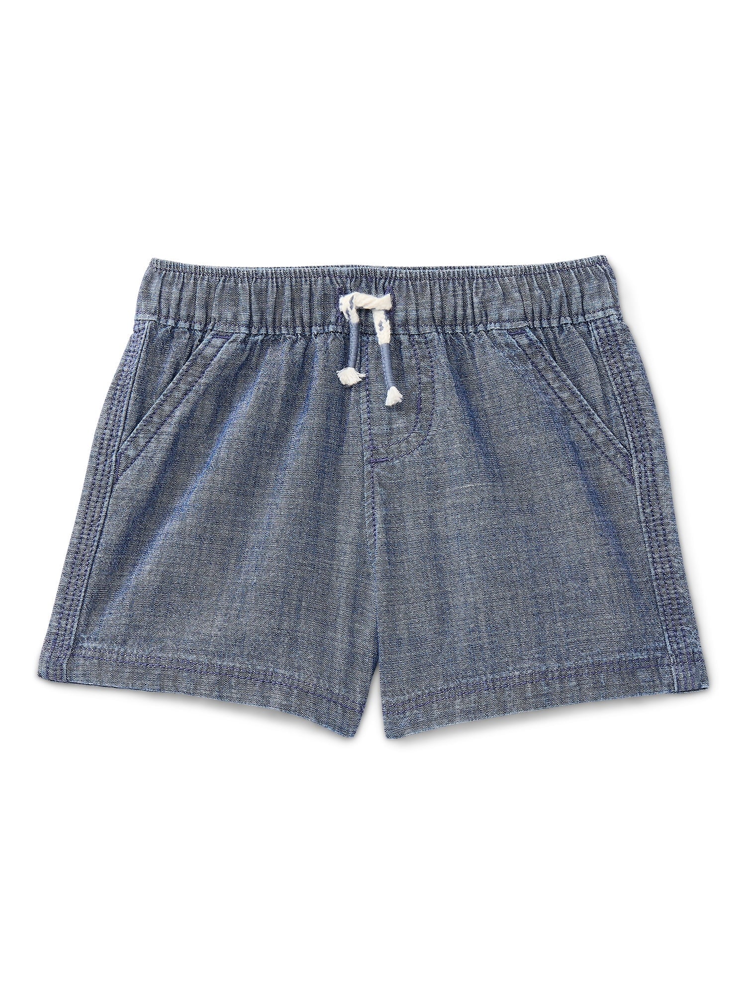 Wonder Nation Baby Boys Cotton Twill Drawstring Shorts, Sizes 0M-24M