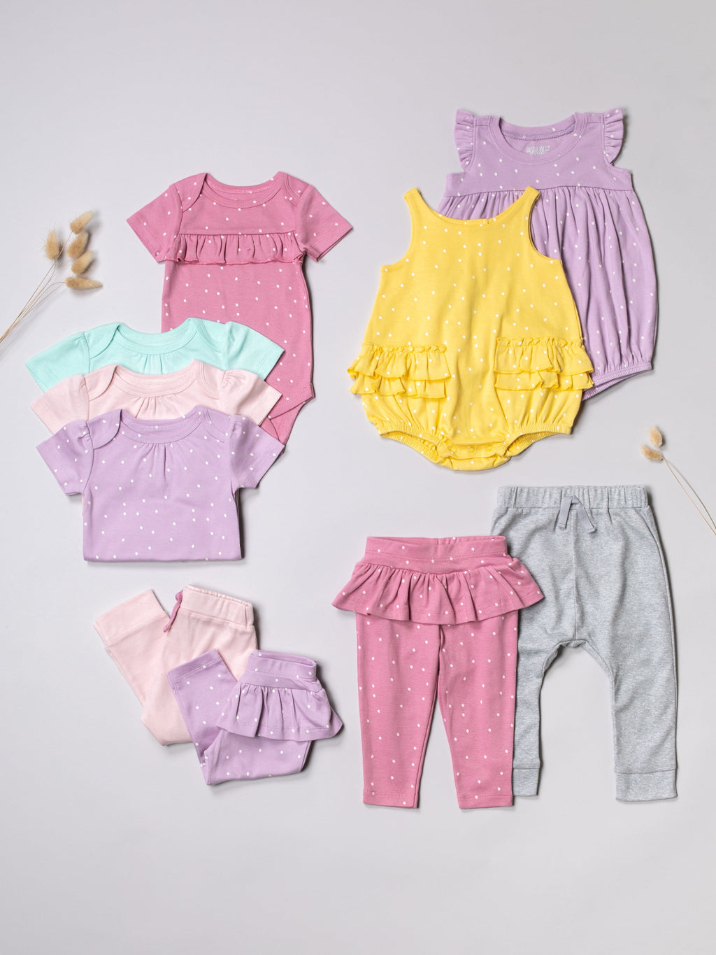 Little Star 100% Organic Cotton 2-Pack Baby Girl Pants