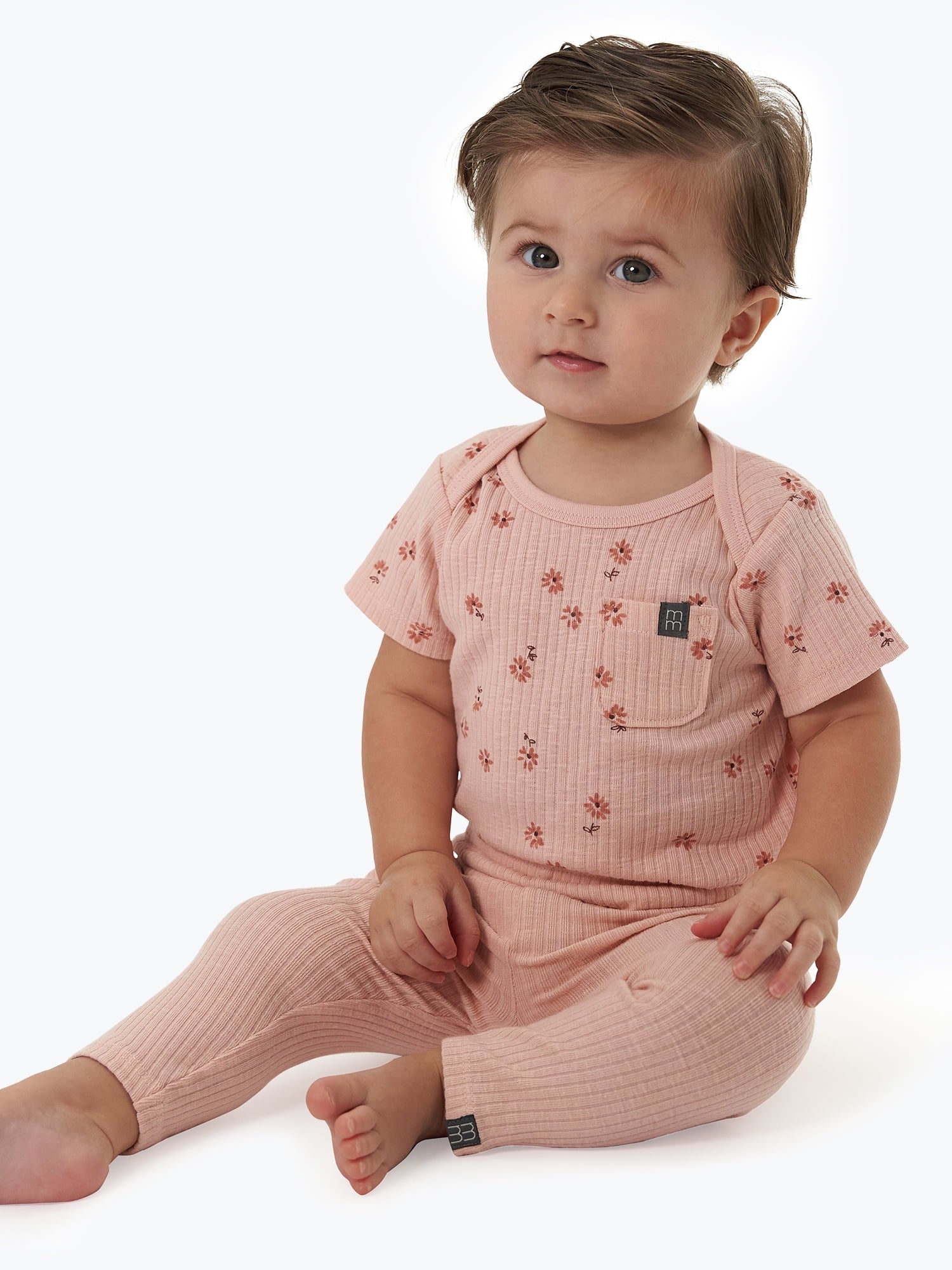 Modern Moments by Gerber Baby Neutral Organic Short Sleeve Bodysuit, Sizes 0/3 Months - 24 Months