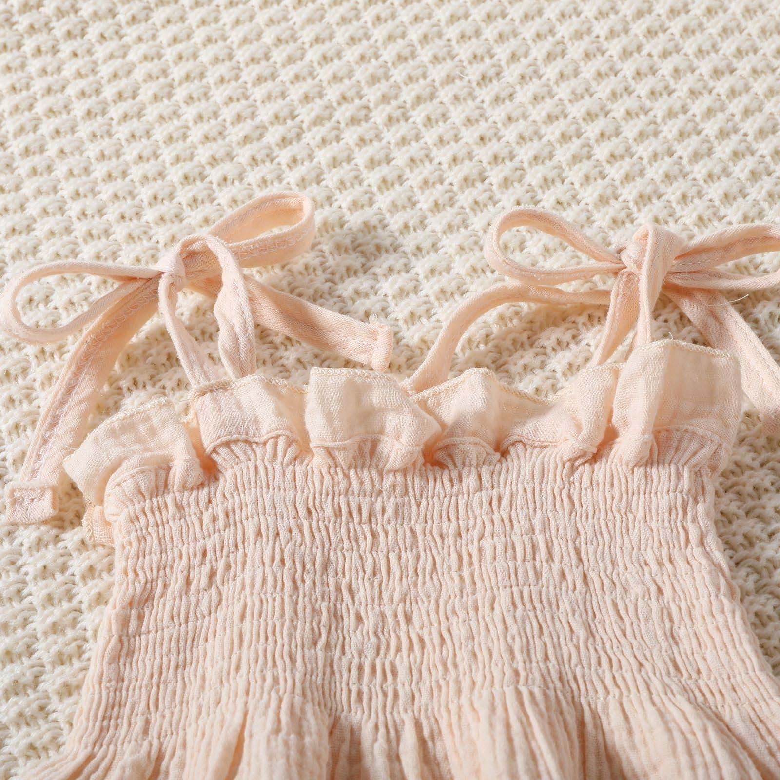 Girls Summer Outfits Baby Girl Clothes Baby Solid Color Sleeveless Camisole Linen Pants Set