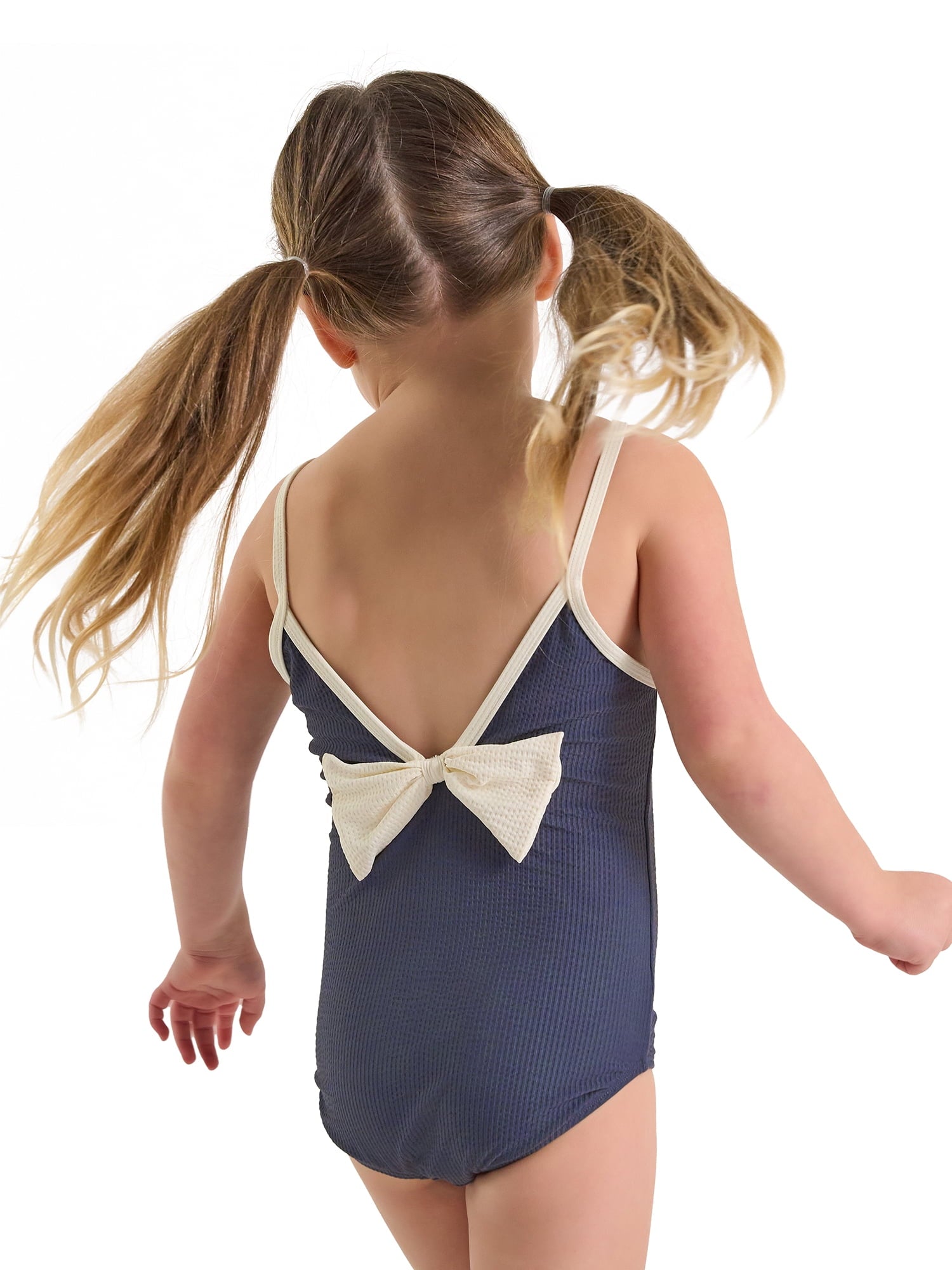 Modern Moments by Gerber Baby and Toddler Girl One-Piece Swimsuit with Bows, 0/3M-5T