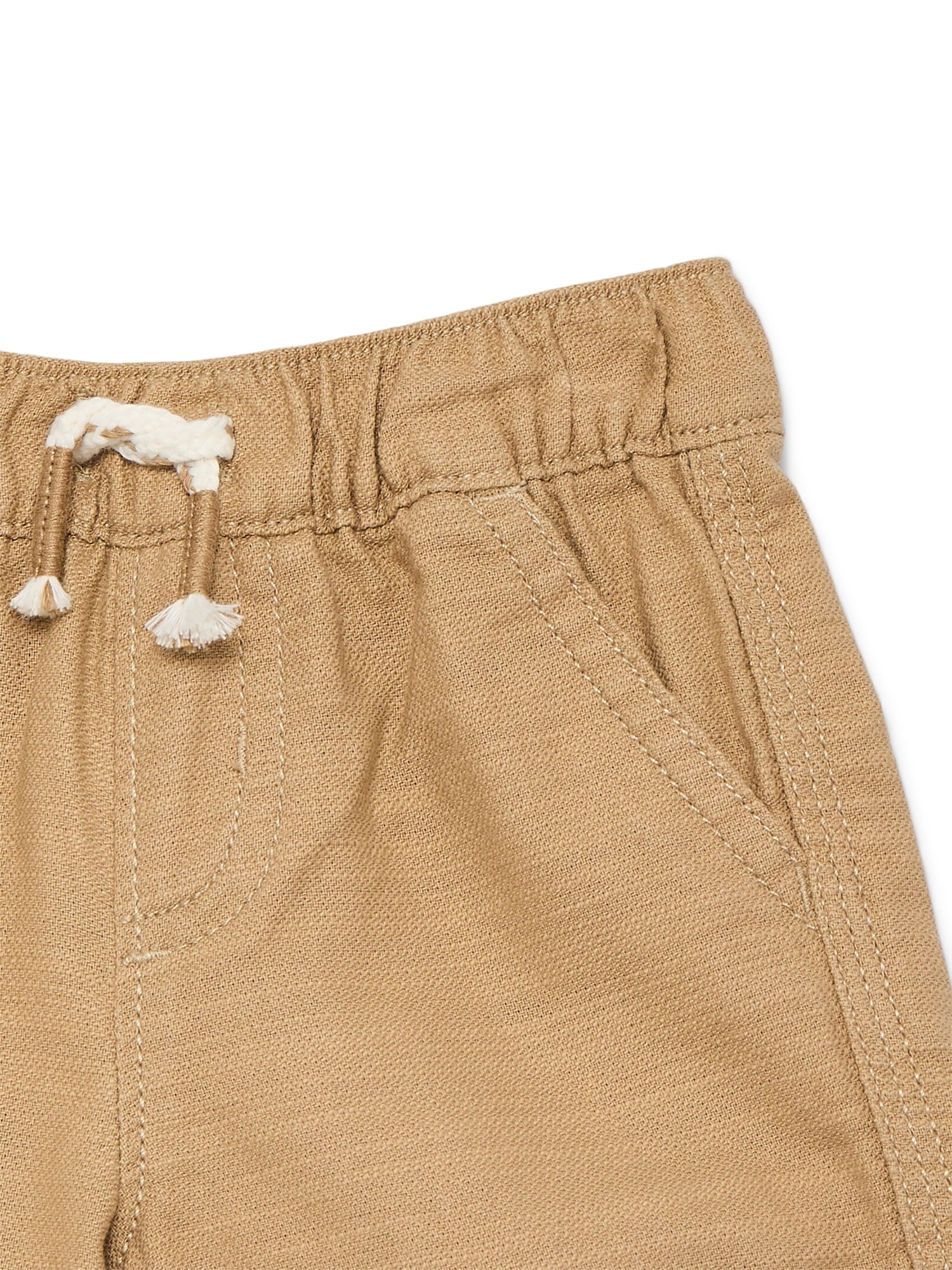 Wonder Nation Baby Boys Cotton Twill Drawstring Shorts, Sizes 0M-24M